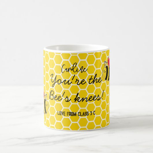 Du bist die Bienen Knees gelben Bienen Kaffee Kaffeetasse (Mittel)