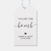 Du bist die Bombe, heiße Schokoladenbombe oder die Geschenkanhänger (Vorderseite)