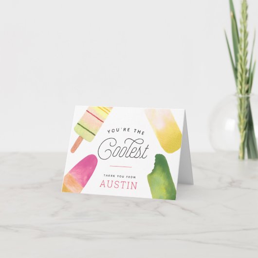 Du bist die Coolste | Kinder Dankeskarte (Vorderseite)