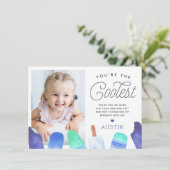 Du bist die Coolste | Popsieme Theme Kids Foto Dankeskarte (Stehend Vorderseite)