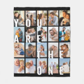 Du bist die eine 20 vertikale FotoCollage schwarz Fleecedecke (Vorderseite)