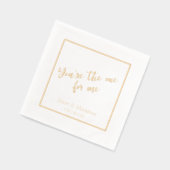 Du bist die eine elegante Hochzeit Servietten Mit Folie (Links)