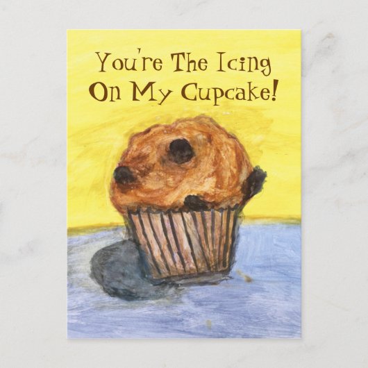 Du bist die eisende Cupcake Postkarte (Vorderseite)