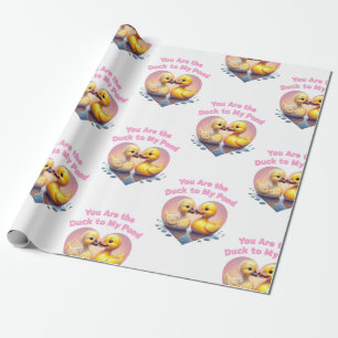 "Du bist die Ente in meinem Teich - Romantisches D Geschenkpapier