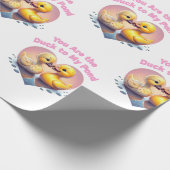 "Du bist die Ente in meinem Teich - Romantisches D Geschenkpapier (Ecke)