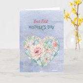 Du bist die erste Müttertagskaktkarte Karte (Gelbe Blume)