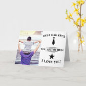 Du bist die Foto-Karte meines Helden-Vaters Karte (Gelbe Blume)