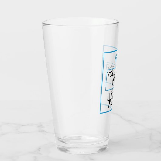 Du bist die GIN zu meinem TONIC. Blau. Personalisi Glas (Rechts)