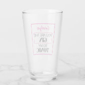 Du bist die GIN zu meinem TONIC. Pink. Personalisi Glas (Rückseite)