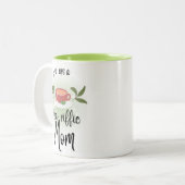 Du bist die heilige Mutter. Zweifarbige Tasse (Vorderseite Links)