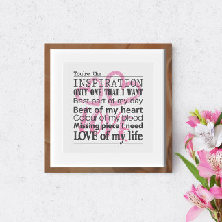 Du bist die Inspiration. Poster