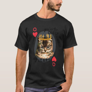 Du bist die Königin meines Herzens Rote Herz Katz T-Shirt