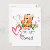 Du bist die Love Tiger Postkarte (Vorne/Hinten)