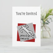 Du bist die nächste Chalk-Kontur Einladung (Stehend Vorderseite)