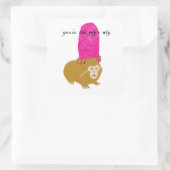 Du bist die Schweinekanne Quadratischer Aufkleber (Tasche)