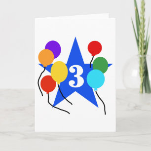 Du bist die Star 3 Geburtstagsgeschenke Karte