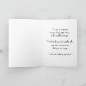 Du bist die stärkste Frau, die ich kenne Dankeskarte (Innenseite)