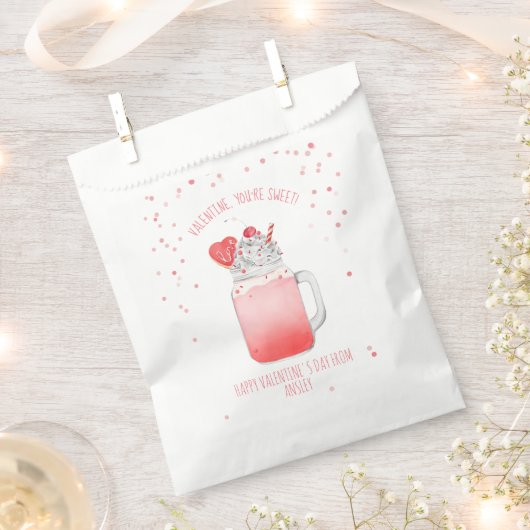 Du bist die süße Valentine Liebe Crazy Milkshake Geschenktütchen (Ausgeschnitten)