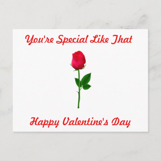 Du bist die Valentinerkarte Postkarte (Vorderseite)