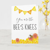 Du bist die Wasserfarbe der Bienen Karte (Gelbe Blume)