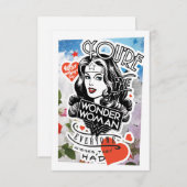 Du bist die Wunderfrau, die jeder wünscht, sie hät Hinweiskarte (Vorne/Hinten)