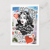 Du bist die Wunderfrau, die jeder wünscht, sie hät Hinweiskarte (Vorderseite)