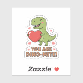 Du bist Dino-mäßig süßer T-Rex Dinosaurier Valenti Aufkleber