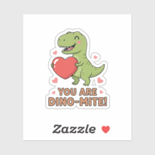 Du bist Dino-mäßig süßer T-Rex Dinosaurier Valenti Aufkleber