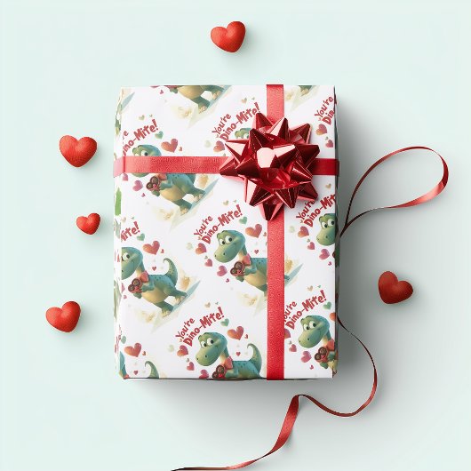 Du bist Dino-mite! Mini Geschenkpapier