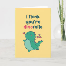 Du bist Dinomite Niedlich Dino Funny Valentine's D Feiertagskarte