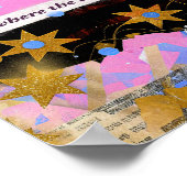 Du bist dort, wo das Licht beginnt – Mixed-Media-D Poster (Ecke)