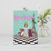 Du bist du, die die Kunst des Pops der Mädchen bes Karte (Stehend Vorderseite)