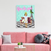 Du bist du, die die Kunst des Pops der Mädchen bes Leinwanddruck (Insitu (Wohnzimmer))