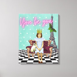 Du bist du, die die Kunst des Pops der Mädchen bes Leinwanddruck