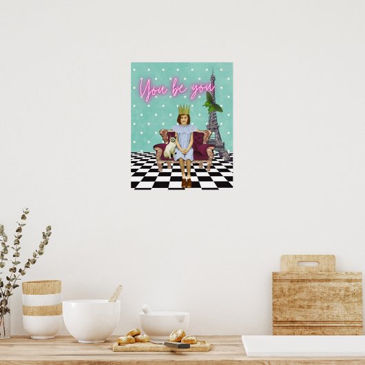 Du bist du, die die Kunst des Pops der Mädchen bes Poster (Küche)