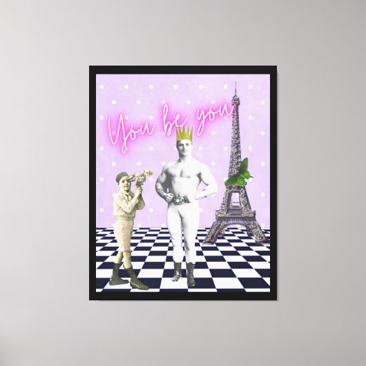 Du bist du, die Pop-Kunst zu bestärken Leinwanddruck (Vorderseite)