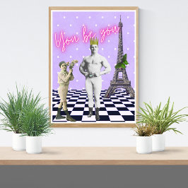 Du bist du Funky Vintag Strongman Poster