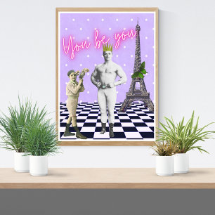 Du Bist Du Funky Vintage Kraftmensch Poster