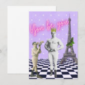 Du bist du funky Vintage Strongman Flat Card (Vorne/Hinten)