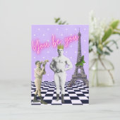 Du bist du funky Vintage Strongman Flat Card (Stehend Vorderseite)