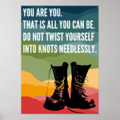 Du bist du Regenbogenkampfstiefel Poster (Vorne)