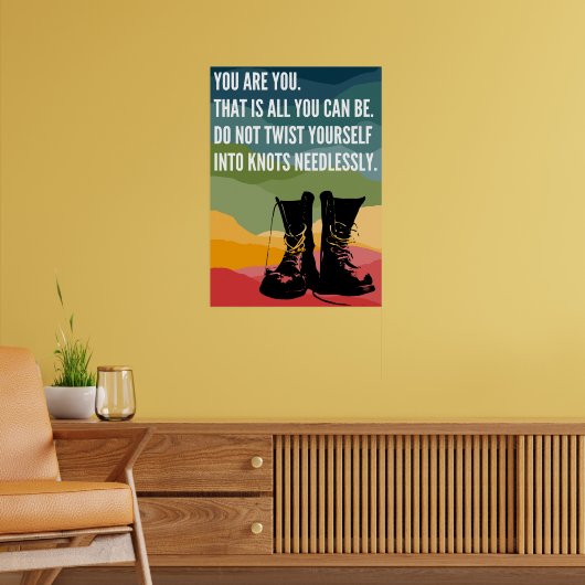 Du bist du Regenbogenkampfstiefel Poster (Wohnzimmer 2)