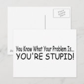 Du bist dumm! postkarte (Vorne/Hinten)