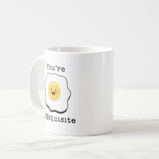 Du bist Eggsquisite Kaffeetasse (Vorderseite Links)