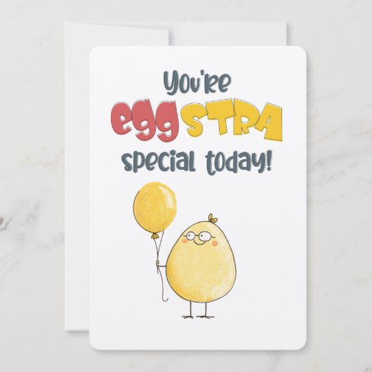 Du bist Eggstra Special heute! Eine Cracking Fun C Einladung (Vorderseite)