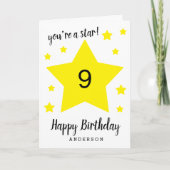 Du bist ein 9. Geburtstag Karte (Vorderseite)