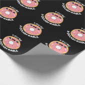 Du bist ein A-Dough-Rable Funny Donut Pun Dark BG Geschenkpapier (Ecke)