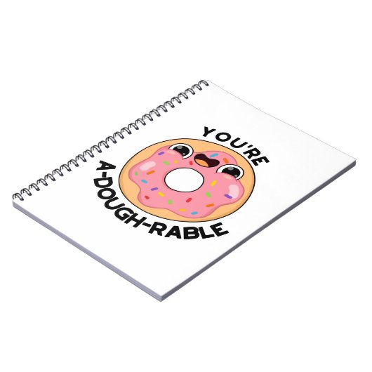 Du bist ein A-Dough-Rable Funny Donut Pun Notizblock (Linke Seite)