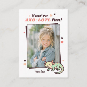 Du bist ein Axo-Lotl Spaß Foto Kinder Valentinstag Mitteilungskarte