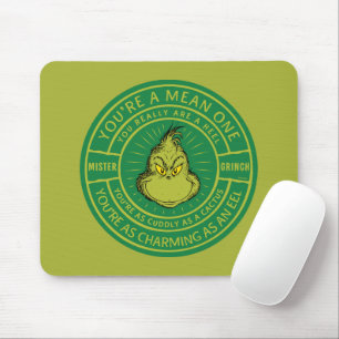 Du bist ein Böser Mister Grinch-Abzeichen Mousepad